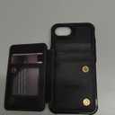 Vinich for iPhone 16e Wallet Case with Card Holder, RFID Blocking Credit Slots Kickstand Shockproof Phone Cover Fit for iPhone 16e 6.1" Black