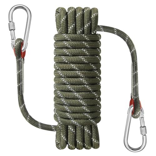 NorthPada Anchor Rope with Hook, 1/2 in x 32 ft, 18 kN, Reflective Arm Green, Waterproof, Floating, for Boating, Marine, Mooring, Kayak, Sailing