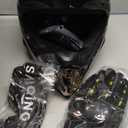 SPARK DOT Youth Motocross Helmet Adult Dirt Bike Helmets - Full Face, Lightweight & Breathable for Off-Road E-Bike BMX MX ATV (with Gloves Goggles Mask) 4Pcs Set, X-Large(61-62cm), Grey