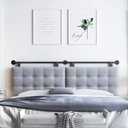 Headboards for Queen Size Bed,Head Board Wall Mounted Headboard with Fine Linen Upholstery and Button Tufting, Adjustable Heigh Headboard for Bedroom(Queen,Grey)