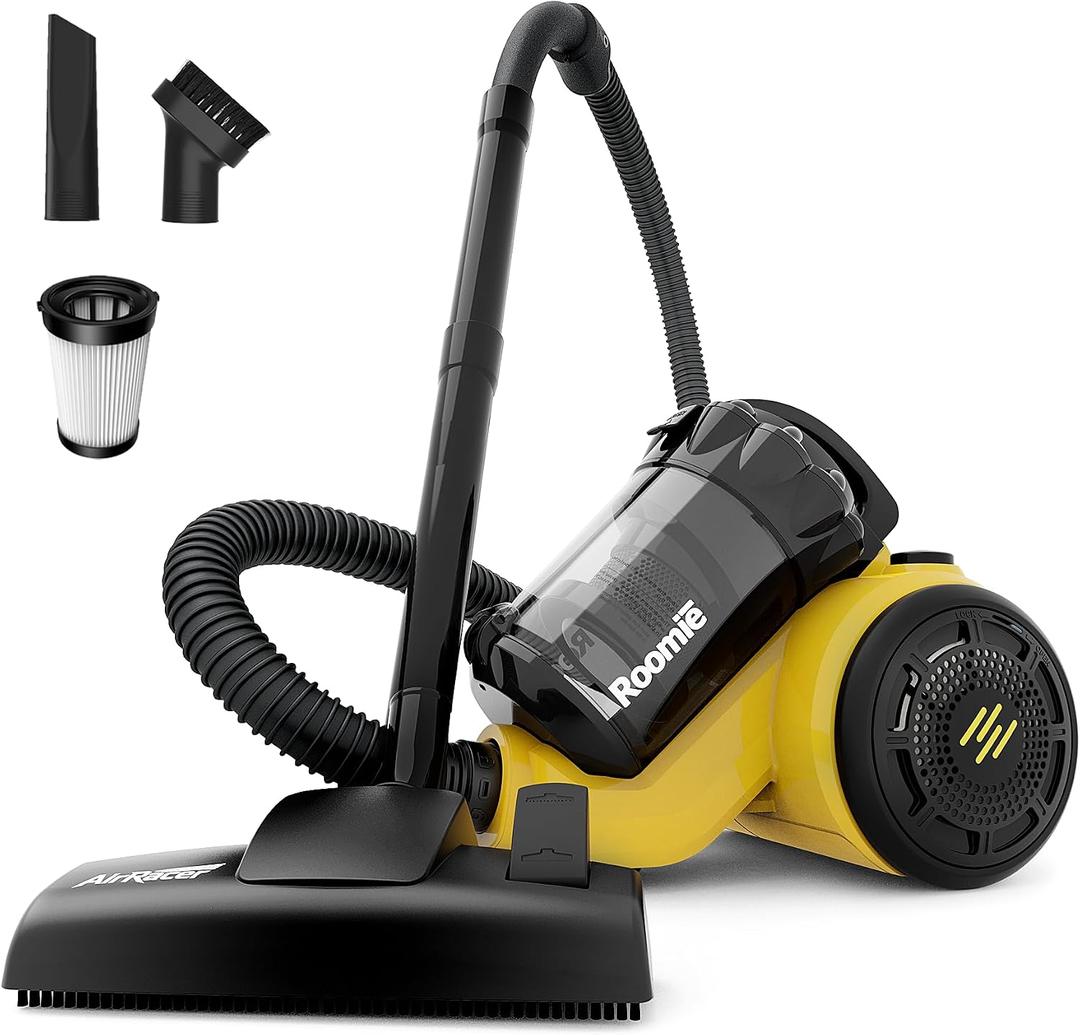 Roomie Tec Air-Racer Corded Canister Vacuum Cleaner for Home, 800W Suction