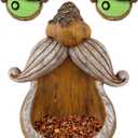 Juegoal Tree Face Decor Bird Feeder Outdoor, Eyes Glow in Dark Fun Old Man Tree Hugger Sculpture Yard Art Garden Lawn Ornament Decoration