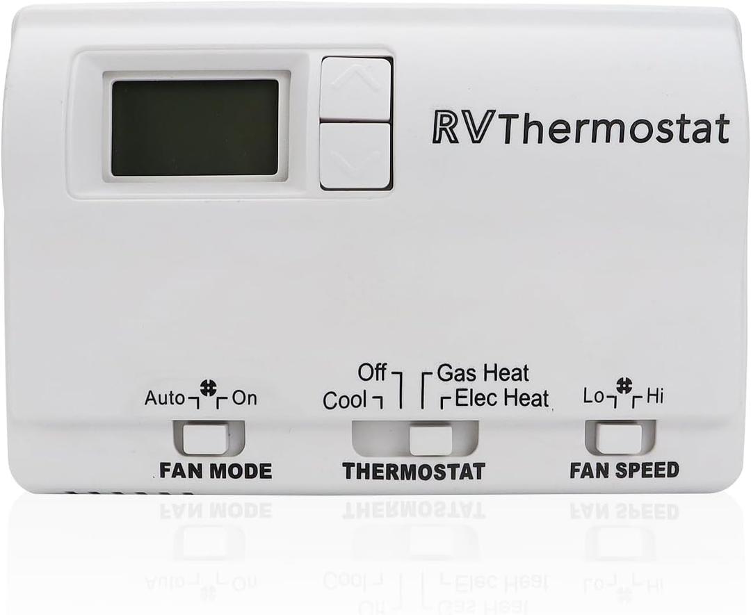 USTAR Upgraded RV 6536A3351 Digital Thermostat Compatible with Coleman Mach, Wall-Mounted, White, Two-Stage Digital Thermostat Fit for Heat Pump & Gas Furnace