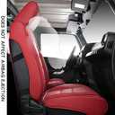 Full Coverage Car Seat Covers Custom Fit for 07-22 Jeep Wrangler JK/JL 2/4 Doors Sahara Unlimited Sport Snuggly Gladiator with Waterproof Leatherette (Wine Red, 07-22 (2-Door))