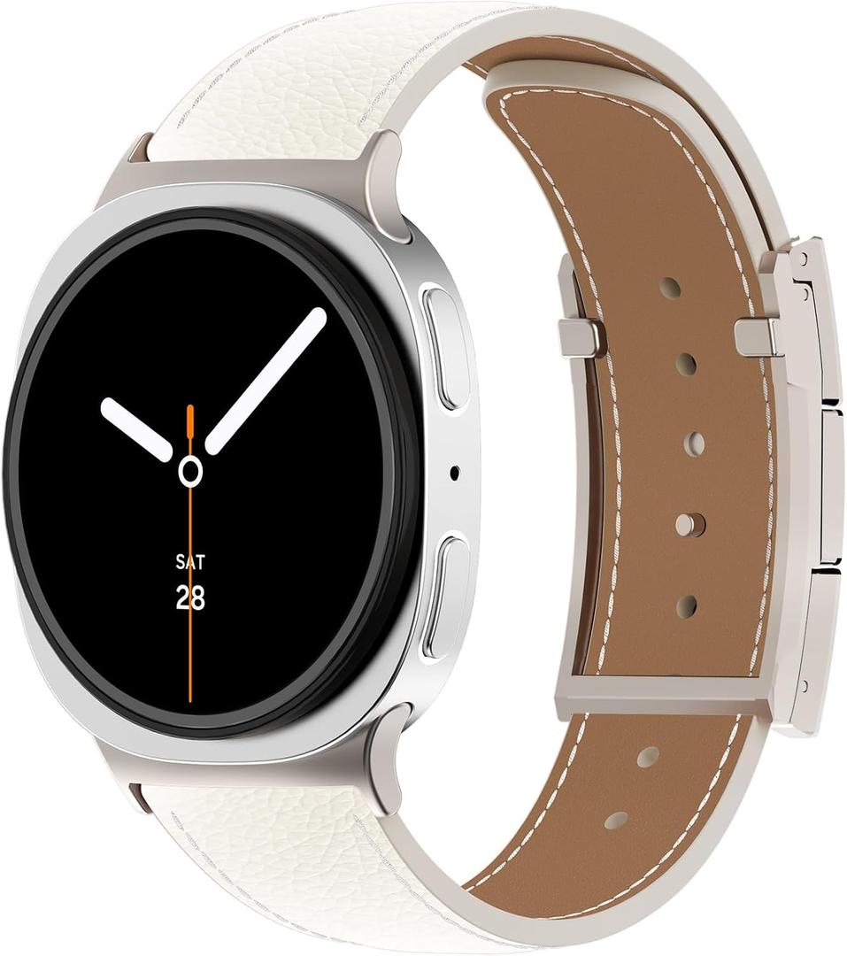 Leather Magnetic Watch Band Compatible with Samsung Galaxy Watch 9 Band