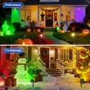 RGB Color Changing Spotlights Outdoor, LED Landscape Lighting with Remote/APP Control, Music Sync & Timing Mode, IP65 Waterproof Outdoor for Yard Garden Pathway Christmas Halloween, 4 Pack