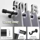 1 1/8 Inch Diameter Curtain Rods 72 to 144 Inches(6-12ft), Telescoping Heavy Duty Large Drapery Rod with Adjustable Aluminum Alloy Bracket, Solid End Caps for Windows Patio Decoration, Matte Black