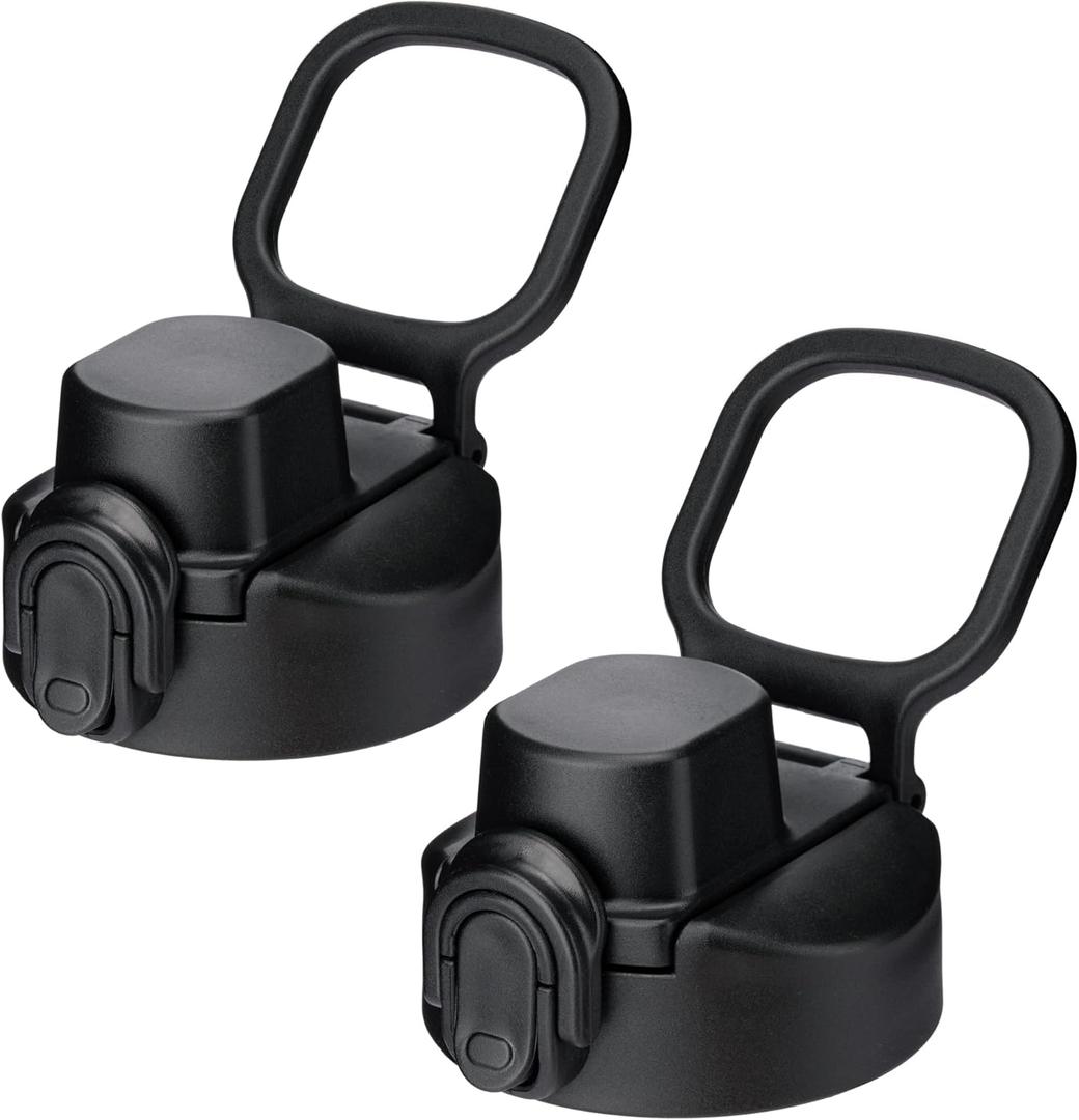 Auto Flip Lid for Bubba 20/24/40oz Wide Mouth, 2Pack Spout Lid Replacement Lid with Button Lock for Hydro Flask 32/40oz Wide Mouth Water Bottles