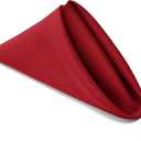 TableLinensforLess [12 Pack, Cherry Red] Cloth Napkins 17x17 Inches, 100% Polyester Dinner Napkins with Hemmed Edges, Machine Washable Napkins Ideal for Parties, Weddings and Dinner