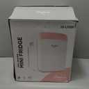 Cooluli 10L Mini Fridge for Bedroom - Car, Office Desk & College Dorm Room - 12V Portable Cooler & Warmer for Food, Drinks, Skincare, Beauty, Makeup & Cosmetics - AC/DC Small Refrigerator (Pink)