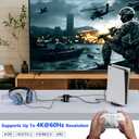 HDMI ARC Audio Extractor, 4K@60Hz HDMI Audio Extractor Splitter, with Optical SPDIF & 3.5mm Output, TV to Optical Toslink SPDIF Stereo, Supports HDCP 2.2 DTS 5.1 for TV, Soundbar, Home Theater