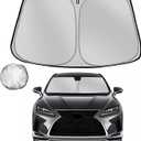 Windshield Sun Shade for 2016-2022 Le-xus RX 350 RX 450h Foldable Sun Sunshade for Car Front Window Blocks UV Rays and Heat Automotive Interior Protector Custom Fit Accessories