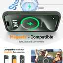 AOTESIER Magnetic for iPhone 15 Pro Case, Upgraded Full Camera Protection | Food Grade Silicone | MagSafe Compatible | Shockproof Protective Phone Case with Anti-Scratch Lining, Alpine Green