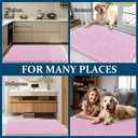 OLANLY Dog Door Mat for Muddy Paws 47x24, Absorbs Moisture and Dirt, Absorbent Non-Slip Washable Doormat, Quick Dry Chenille Mud Mat for Dogs, Entry Indoor Entryway Carpet for Inside Floor, Pink