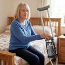 Aluminum Crutches for Adults & Seniors, Adjustable Crutches for Walking, Comfortable Lightweight Crutch with Underarm Pad & Crutch Bag & Hand Grip, 300 LB Weight Capacity, Fitting 5'8"-6'6", 1 Pair