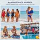 American Trends Tummy Control One Piece Swimsuit for Women, Slimming Bathing Suit with Adjustable Straps for Mom, Beach Pool (Black, L)