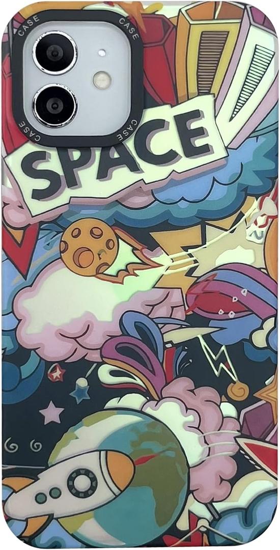 for iPhone 11 Cute Case, Cool Cartoon Astronaut Space Moon Rocket Laser Glitter Bling Design Stylish IMD Bumper Shockproof Anti-Slip Protector Fashion Case (Rocket, iPhone 11) for iPhone 11 Cute Case, Cool Cartoon Astronaut Space Moon Rocket Laser Glitter Bling Design Stylish IMD Bumper Shockproof Anti-Slip Protector Fashion Case (Rocket, iPhone 11)