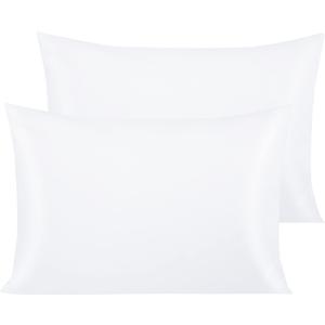 NTBAY Egyptian Cotton Queen Pillowcases - Set of 2, 500 Thread Count Cotton Pillowcases - Soft and Breathable Envelope Closure Pillow Cases - 20x30 Pillow Covers for Bed, White