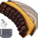 3 x 1/2 PCS Lymphatic Contour Face Brush - Facial Gua Sha Lymphatic Drainage Massager for Lifting & Sculpting, Soft Bristles for Natural Makeup, Waterproof & Easy Clean (1Pcs Contour Face Brush)