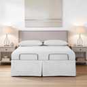 Bed Makers Never Lift Your Mattress Bed Skirt for Adjustable Beds, Split Corners, 15 Inch Drop Length, Queen, White