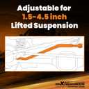 maXpeedingrods Adjustable Front Track Bar for Jeep Cherokee XJ Wrangler TJ with 1.5-4.5" Lift, Poly Bushing