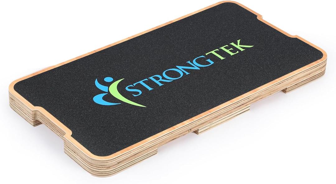 StrongTek Resistance Band Training Platform, Heavy-Duty Bamboo/Wood Board for Safe & Stable Resistance Workouts, Non-Slip, 1000 lbs Capacity for Arms, Shoulders, Core, Back & Legs