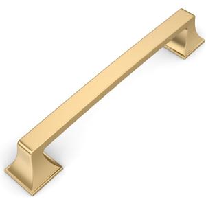 Amerdeco 10 Pack Champagne Bronze Cabinet Pulls - 5 Inch(128mm) Hole Center Cabinet Hardware for Bathroom & Dresser