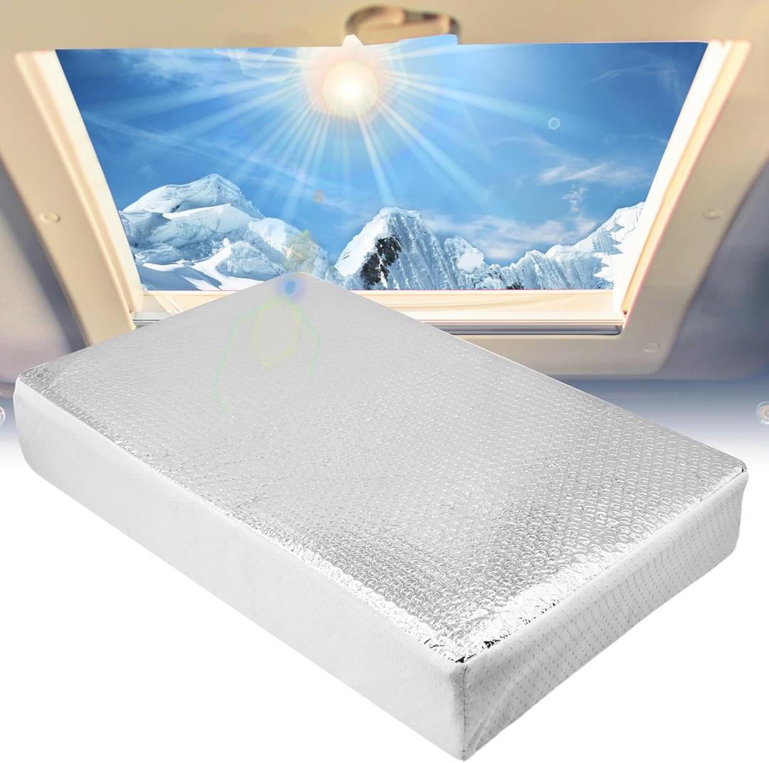 RV Vent Insulator RV Skylight Insulator RV Skylight Cover with Reflective Surface & Velcros, Winter Warmth and Summer Insulation (Rectangle 22"x14"x3", 1)