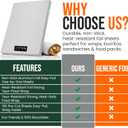 CENN Insulated Sandwich Wrapping Paper Pre-Cut Aluminum Foil Sheets [150 Pack] 10.75"x14" Non-Stick Paper-Backed Tin Foil for Sandwich Wraps, Burritos, BBQ - Grease-Resistant Foil Wrapping Sheets