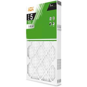 3-Pack 14x25x1 Air Filter MERV 8, FPR 5, Pleated HVAC AC Furnace Air Filters Replacement (Actual Size 13.75 x 24.75 x 0.75 in) Works in furnaces, HVAC, wall and ceiling vents