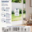 FurrFinesse Large Dog Door for Sliding Glass Door Insert, Dogs Up to 75 lbs