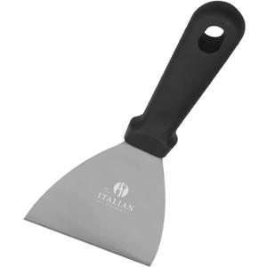 The Italian Kitchen Professional Pizza Dough Scraper, Stainless Steel Triangular Pizza Dough Spatula - 3.75 Inch Blade, 9.5 Inches Overall