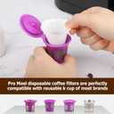 Pro Mael 360 Count Disposable K Cup Filters, Coffee Filter Paper for Keurig Brewers Single Serve 1.0 and 2.0, Use with Reusable K Cup Pods (White)