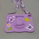 Kidcube for iPad Air 11 Inch Case M3 2025/M2 2024, Pro 11'' 4th/3rd/2nd/1st, Air 5th/4th Generation Case - Girls Cute Kawaii Girly 3D Purple Butterfly Design with Rotating Stand & Strap Silicone Cover