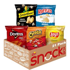 Frito-Lay Classic Mix Variety Pack, Single Serve Snack Bags (Pack of 21), Best By: 07/29/25