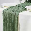 4 Pack Sage Green Cheesecloth Table Runner 120 inches Spring Cheese Cloth Rustic Boho Gauze Table Runners 10ft Light Green for Wedding Bridal Baby Shower Party Home Decor Holiday Decoration
