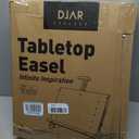 DJAR Tabletop Easel for Painting, Adjustable Solid Beech Wood Table Top Easel Stand for Artists & Adults, Sketching Drawing Board Hold Canvas up to 23", Natural, 15 inches