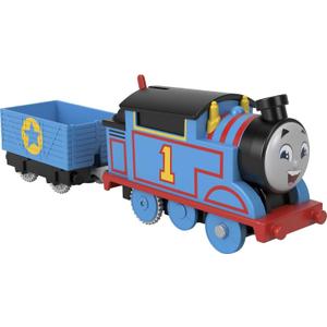 Thomas & Friends Motorized Toy Train Thomas Battery-Powered Engine with Cargo for Pretend Play Preschool Kids Ages 3+ Years
