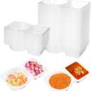 20 Sets Reusable Snack Container, Double Condiment Containers with Lids, Snack Pack Containers, Stackable Snack Containers with Lids, Portable Sauce Containers for To-Go Sauce, Sampling, Travel Snack
