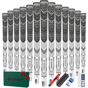 Gowolf Golf Grip Cord Rubber Multi-compound Golf Driver Irons Club  (White(13 Grips with Kit), Standard)
