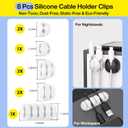 [313Pcs] Cable Management Kit, 67 Adhesive Cable Clips, Topavatop Desk Cord Organizer, 22 Reusable Cable Strap, 4 Cable Sleeve Split, 200 Nylon Cable Zip Ties with 20 Mounts for TV Office Home, White