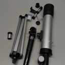 Telescope for Kids 50mm 100x Magnification Beginner Silver Telescopio with Tripod, 2 Eyepieces, Finder Scope Set, STEM Educational Astronomy Chritstmas Gift for Boys & Girls Ages 6-12