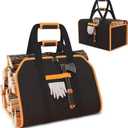 YOHOOLYO 2 In 1 Firewood Carrier, Waxed Canvas Large Fireplace Log Carriers Heavy Duty Firewood Tote Bag Log Holder with Handles Strap for Fireplace Indoor Outdoors Camping