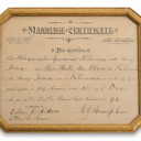Gold Marriage Certificate Sign