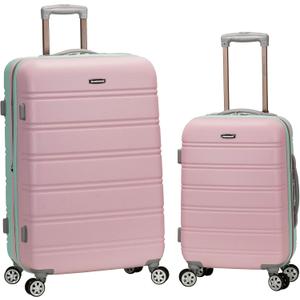 Rockland Melbourne Hardside 2 Piece Expandable Spinner Wheel Luggage Set, (20"/28"), Mint