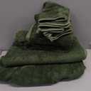 YTYC 39x78 Inch Oversized Bath Sheets Extra Large Bath Towels Set of 6 Super Soft Luxury Microfiber Shower Towels for Bathroom 80% Polyester(Olive Green, 6 Piece)