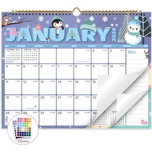 2026 Calendar, Wall Calendar 2026-2027, 18 Month Calendar January 2026 - June 2027, 14.8" X 11.5", Calendar with Twin-Wire Binding, Hanging Hook and Julian Dates (Seasonal Designs)