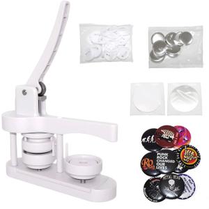 Button Maker Machine 58mm (2.25 in) Badge Button Pin Maker Machine Installation Free with 50 Sets Supplies