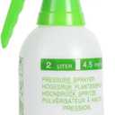 68oz Garden Pump Sprayer, 2L Hand Pressure Sprayer Bottle, 0.5 Gal Lawn Adjustable Sprayer for Plant Mister Spraying Weeds Home Cleaning Watering (Green)