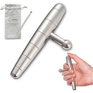 2 in 1 Trigger Points Massage Tool Stainless Steel T-Bar Deep Tissue Massage Tool for Pain Relief Full-Body Fascial Relaxation  Ideal for Shoulders, Neck, Legs, and Arms  Perfect for Sports Therapy (Medium size)